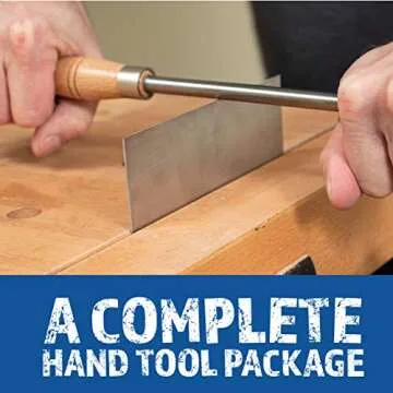 Fulton Cabinet Scraper Burnisher with 6 Piece Multi-Shaped Scraper Set 3 Rectangle 1 Beveled 1 Curved (Convex and Concave) and 1 Gooseneck Scraper