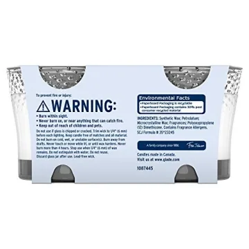 Glade Candle Jar Clean Linen Air Freshener Set 2 Count