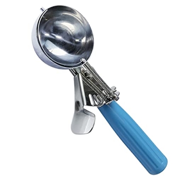 1 Pcs Stainless Steel Ice Cream Scoop Set Dishers Scoops Cookie Scoop Set Food Scoop, Blue Handle (2...