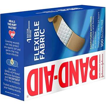 Johnson & Johnson JJ4444 Band-Aid Woven Adhesive Bandages, 1" x 3", Tan (Box of 100)