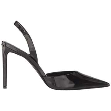 DKNY Women's Macia Slingback Pump Heeled Sandal, Black, 6