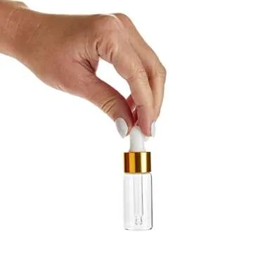24-Pack Mini Glass Dropper Bottles for Essential Oils