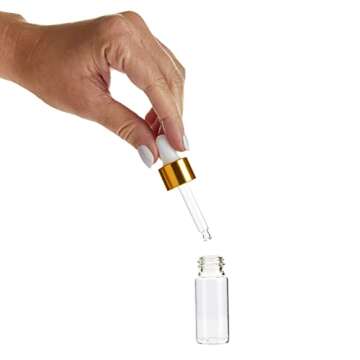 24-Pack Mini Glass Dropper Bottles for Essential Oils