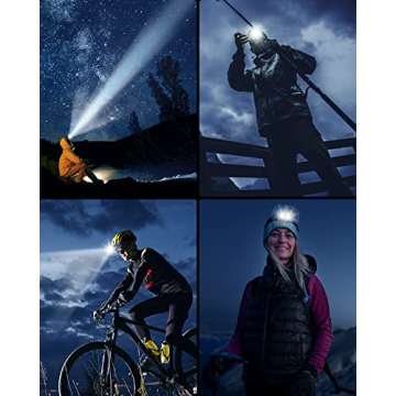 GETASI 1200 Lumen Rechargeable Headlamp with Motion Sensor