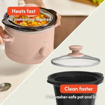 Bella 1.5 Qt Slow Cooker with 3 Heat Settings and More