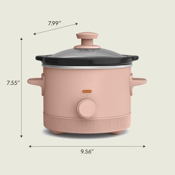 Bella 1.5 Qt Slow Cooker with 3 Heat Settings and More