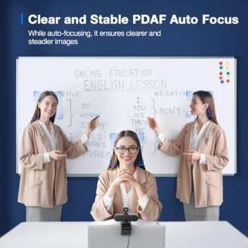 EMEET C960 4K Webcam for PC, 4K UHD Sony Sensor, PDAF Auto Focus, Dual AI Noise-Cancelling Mics, Auto Light Correction, 73° FOV, Plug&Play Webcam w/Privacy Cover, Works w/Zoom/Teams/Skype/Google Meet