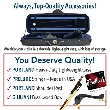 Bunnel Pupil Violin Outfit by Kennedy Violins with Case