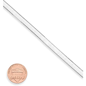 Miabella 925 Sterling Silver Herringbone Bracelet - Elegant and Versatile