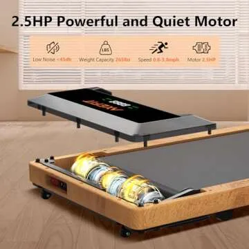 Walking Pad with Incline, Under Desk Treadmill for Home Office, 2.5HP Portable Treadmills with Panel & Remote Control, 4 in 1 Walking Running Machine Manual Incline, Compact Treadmill 265LB Capacity