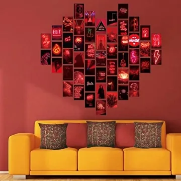 SAISHUO 50 Pcs Vintage Wall Decor Collage Kit