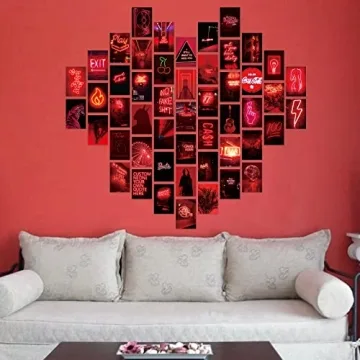 SAISHUO 50 Pcs Vintage Wall Decor Collage Kit