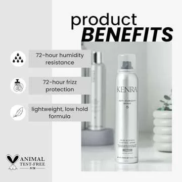 Kenra Anti-Humidity Spray 5 | Frizz & Static Control Spray |72-Hour Humidity Resistance & Protection...