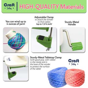 Craft Destiny Yarn Winder - Easy to Use, Sturdy Design