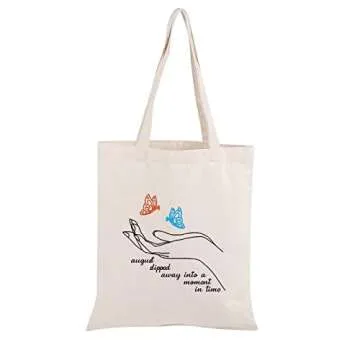 TOBGB Album Tote Bag Singer Fans Music Lover Gift Song Lyrics Gift Album Inspired Gift (august slipped tote)