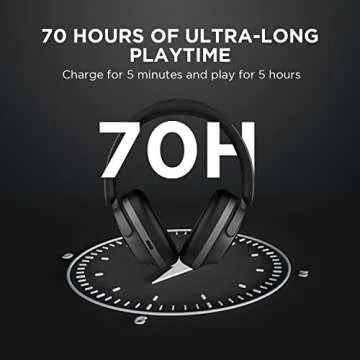 1MORE SonoFlow Active Noise Cancelling Headphones, Bluetooth Headphones with LDAC for Hi-Res Wireless Audio, 70H Playtime, Clear Calls, Preset EQ Via App, Black