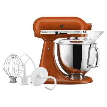 KitchenAid Stand Mixer 5 Quart Stainless Steel, Scorched Orange