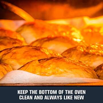 Oven Liners for Bottom of Oven, 2 Pack Large Reusable Teflon Oven Liner Mat, Oven Protector Mat for Bottom of Electric Oven Gas Oven Toaster Oven Microwave Stove Grill, BPA and PFOA Free, 16.5"x23"