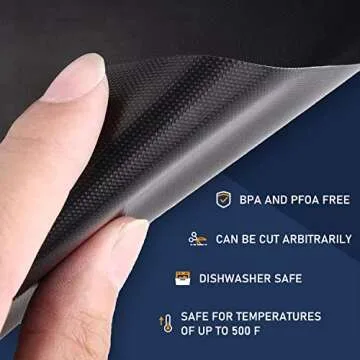 Oven Liners for Bottom of Oven, 2 Pack Large Reusable Teflon Oven Liner Mat, Oven Protector Mat for Bottom of Electric Oven Gas Oven Toaster Oven Microwave Stove Grill, BPA and PFOA Free, 16.5"x23"