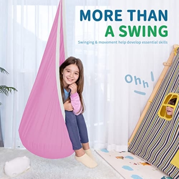OUTREE Kids Pod Swing Seat Cotton Sensory Chair for Kids