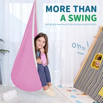 OUTREE Kids Pod Swing Seat Cotton Sensory Chair for Kids