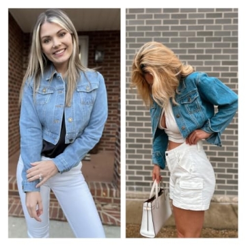 Stylish Grabsa Blue Jean Jacket for Women, Casual Wear