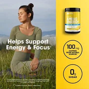 Optimum Nutrition Amino Energy Powder Plus Hydration, BCAA & Caffeine