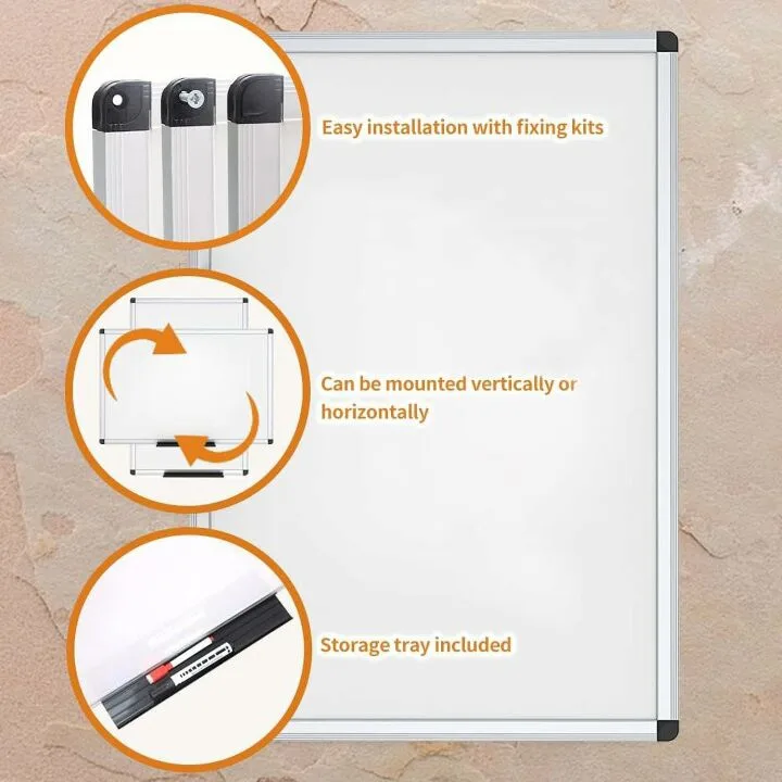 VIZ-PRO Dry Erase Board for Home and Office