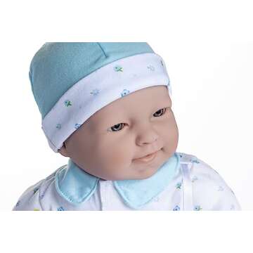 Caucasian 20-inch Large Soft Body Baby Doll | JC Toys - La Baby | Washable |Removable Blue Outfit w/ Hat and Pacifier| For Children 2 Years +