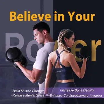 FLYBIRD Adjustable Dumbbell 55lb - Versatile Weight Training