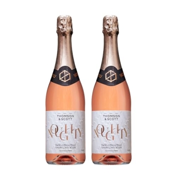 Thomson & Scott Noughty Alcohol Free Sparkling Rosé, Organic, Low-Sugar, Halal Certified, Vegan, Gr...