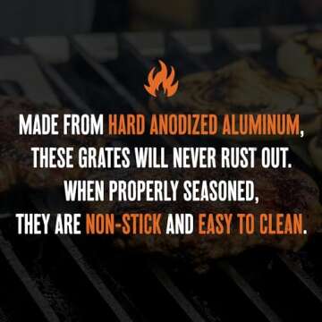 GRILL GRATE SET OF 2 13.75" Grates - PREMIUM GRILLING ACCESSORY