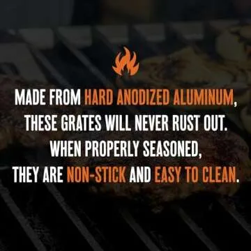 GRILL GRATE SET OF 2 13.75" Grates - PREMIUM GRILLING ACCESSORY