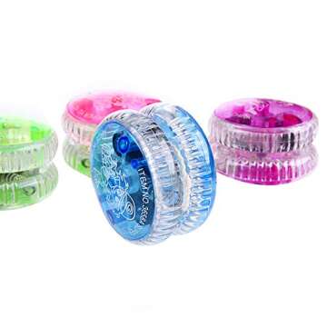 LED Light Up Yo Yo Yoyo for Kids Beginner Yoyo for Kids Responsive Ball Bearing Yoyo 4 Pack