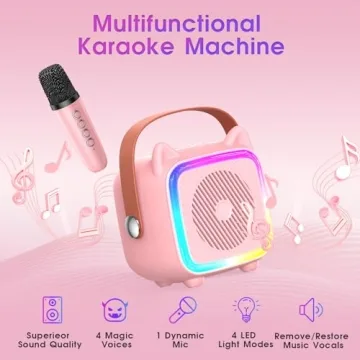 SXH Mini Karaoke Machine with Bluetooth for Kids