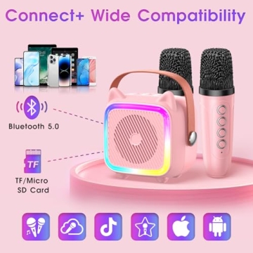 SXH Mini Karaoke Machine with Bluetooth for Kids
