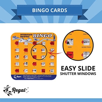 Finger-Tip Shutter Bingo Cards Travel Game for Kids