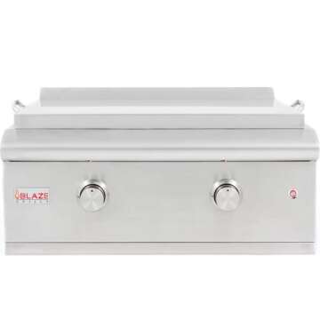 30" Inch Built in Gas Griddle | Propane LP | Perfect for Any Outdoor Kitchen | Grill, Fry, Saute On This Durable Stainless Steel | Best of Backyard for Grilling Masters | BLZ-Griddle-LTE-LP