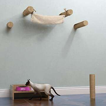 ROHUMTY Cat Wall Tree - 6PC Mountable Shelves Set