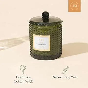 LA JOLIE MUSE Scented Candles, Holiday Candles for Home Scented, Woodiness Fragrance, Natural Soy Wax Candles, 75 Hours Long Burning, 10oz