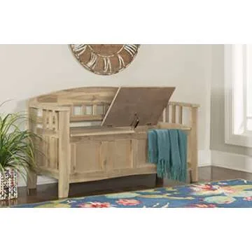Frankie Natural Washed Storage Bench by Linon for Home