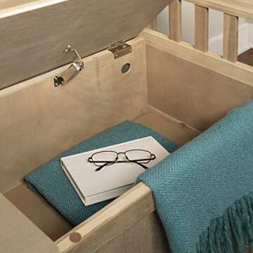 Frankie Natural Washed Storage Bench by Linon for Home