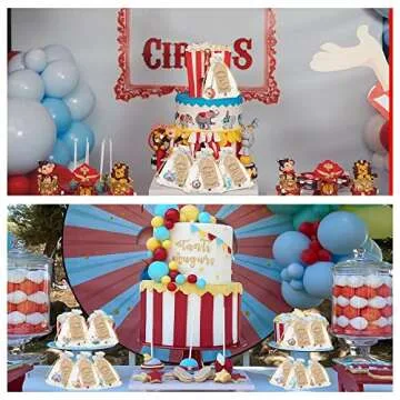 15 Sets Circus Party Favors Carnival Birthday Party Supplies Animal Keychains with Circus Clown Animals Organza Bags and Thank You Tags for Return Favors Party Supplies Circus Theme Party Decorations