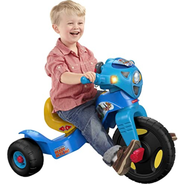 Fisher-Price PAW Patrol Toddler Tricycle Lights & Sounds Trike Toy Bike with Handlebar Grips & Stora...
