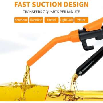 Portable Power Battery Pump - Easy to Use Battery Operated Fuel and Water Transfer Pump