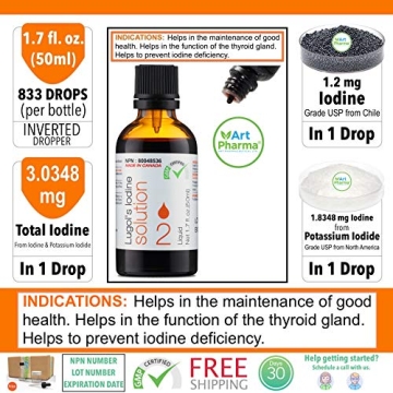 Lugol's Iodine Solution 2% with Dispensing Kit & Gift Box