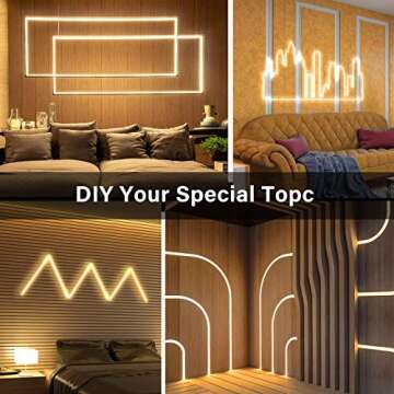 Onforu LED Strip Lights Warm White,32.8ft Dimmable 3000k Led Lights for Bedroom,Soft White Rope Light,2835 LEDs 12V Flexible Strip Tape Easter Lighting for Under Cabinet,Home,Kitchen,Bedroom,Christmas