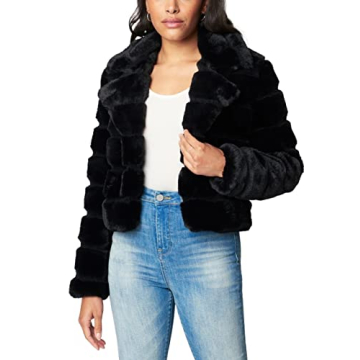 Stylish [BLANKNYC] Womens Faux Fur Jacket, Superstar Large