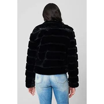 Stylish [BLANKNYC] Womens Faux Fur Jacket, Superstar Large