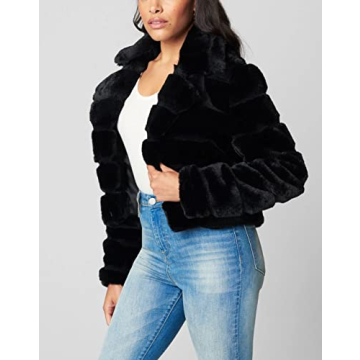 Stylish [BLANKNYC] Womens Faux Fur Jacket, Superstar Large